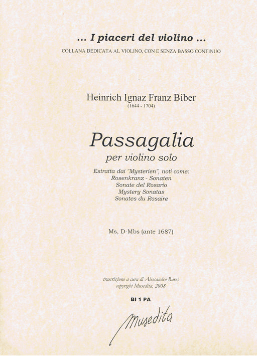 Biber: Passagalia for Violin Solo