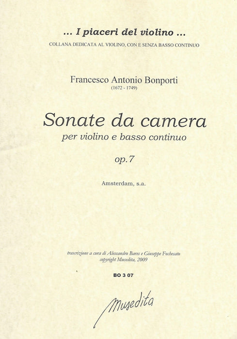 Bonporti: Sonate da Camera for Violin and Basso Continuo, Op. 7