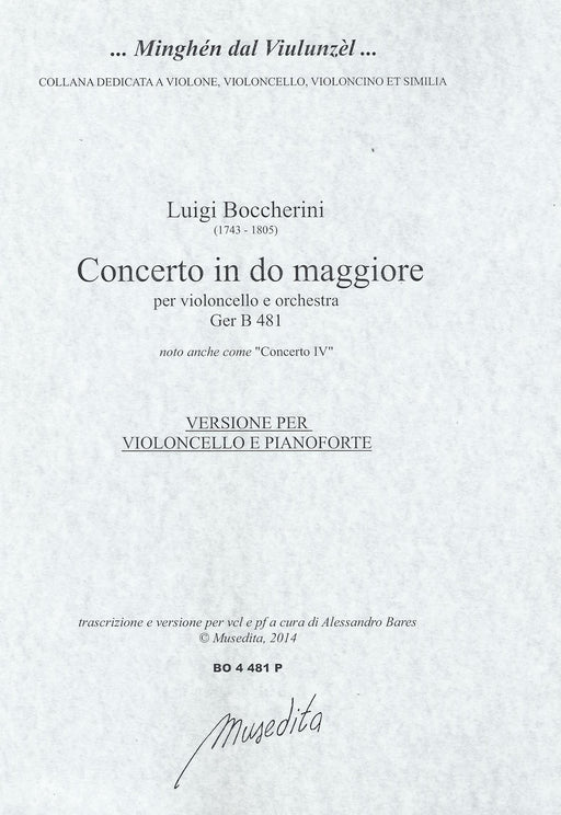 Boccherini: Concerto IV in C Major for Violoncello - Piano Reduction