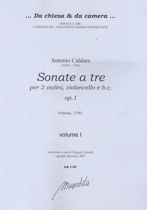 Caldara: Sonatas for 2 Violins, Violoncello and Basso Continuo, Op. 1