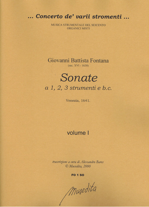 Fontana: Sonatas for 1-3 Instruments and Basso Continuo