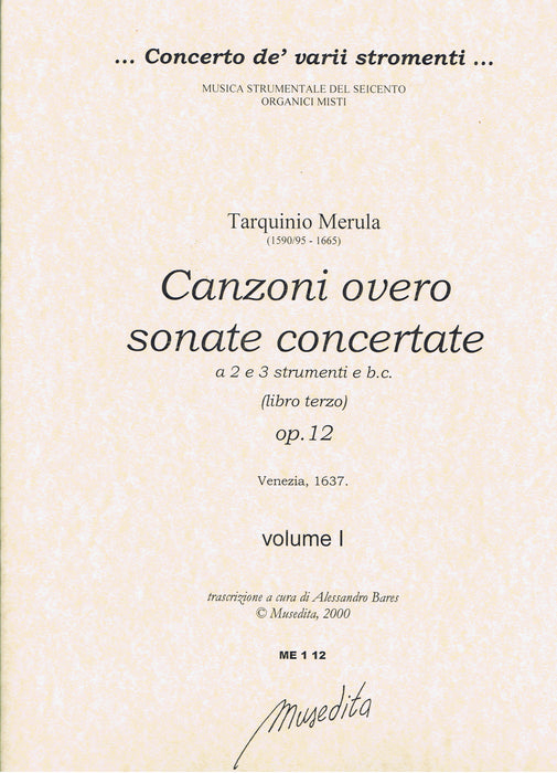 Merula: Canzonas for 2-3 Instruments and Basso Continuo, Op. 12