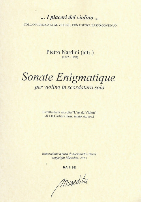 Nardini (attr.): Sonate Enigmatique for Violin Solo (Scordatura)