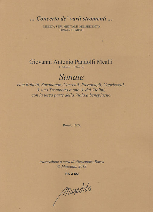 Pandolfi Mealli: Sonatas for 1 or 2 Violins and Basso Continuo (Rome, 1669)