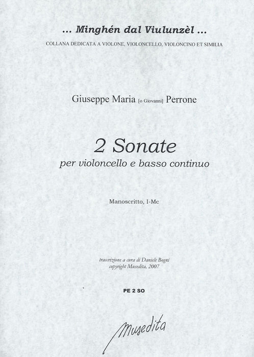 Perrone: 2 Sonatas for Violoncello and Basso Continuo