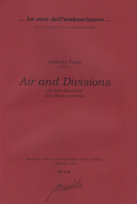 Poole: Air and Divisions for Bass Viol and Basso Continuo