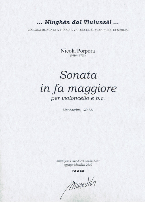 Porpora: Sonata in F Major for Violoncello and Basso Continuo