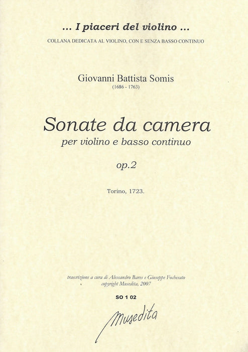 Somis: Sonatas da Camera for Violin and Basso Continuo, Op. 2