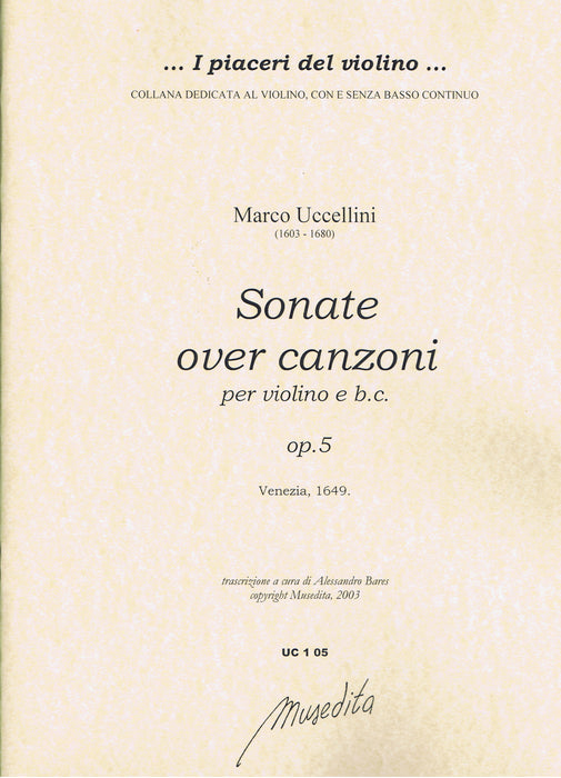 Uccellini: Sonate Over Canzoni for Violin and Basso Continuo, Op. 5