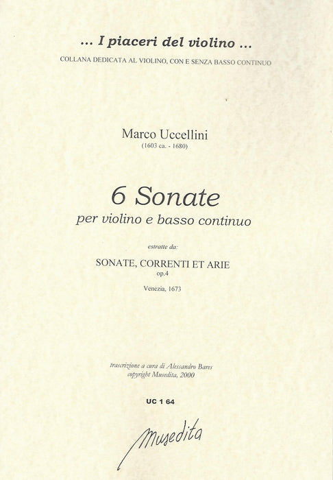 Uccellini: 6 Sonatas for Violin and Basso Continuo, Op. 4