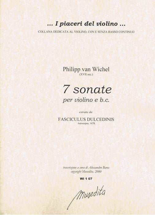 van Wichel: 7 Sonatas for Violin and Basso Continuo