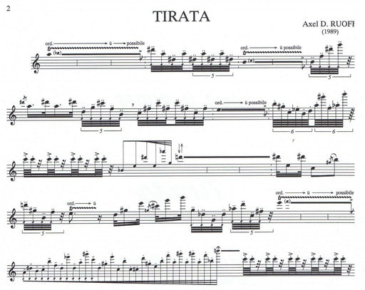 Ruoff: Tirata for Alto Recorder solo