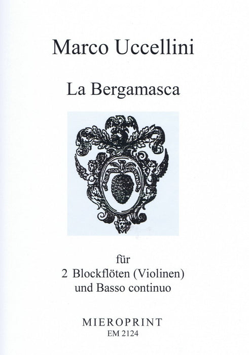Uccellini: La Bergamasca for 2 Recorders or Violins and Basso Continuo