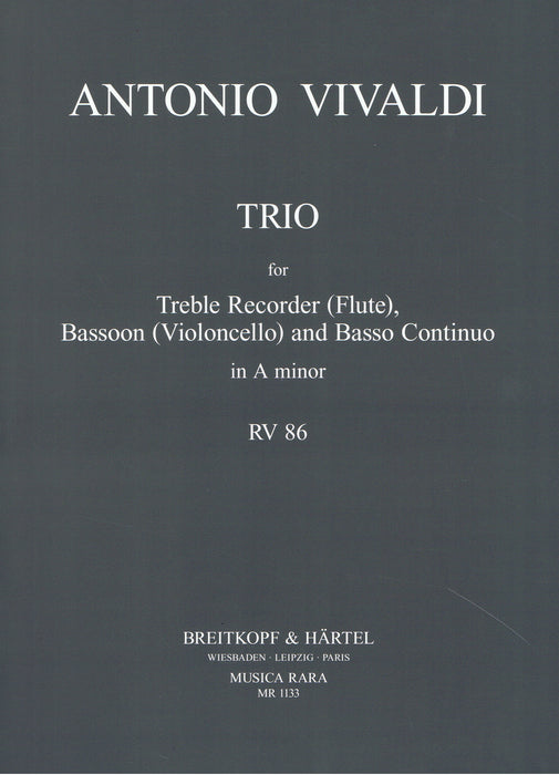 Vivaldi: Trio in A Minor for Treble Recorder, Bassoon and Basso Continuo