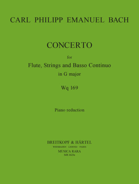 C. P. E. Bach: Concerto in G Major for Flute, Strings and Basso Continuo - Piano Reduction