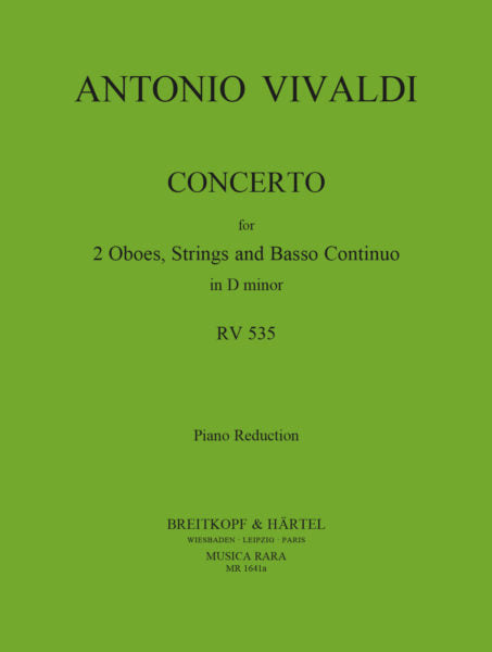 Vivaldi: Concerto in D Minor RV 535 for 2 Oboes, Strings and Basso Continuo - Piano Reduction