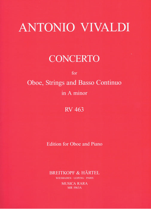 Vivaldi: Concerto in A Minor for Oboe, Strings and Basso Continuo - Piano Reduction