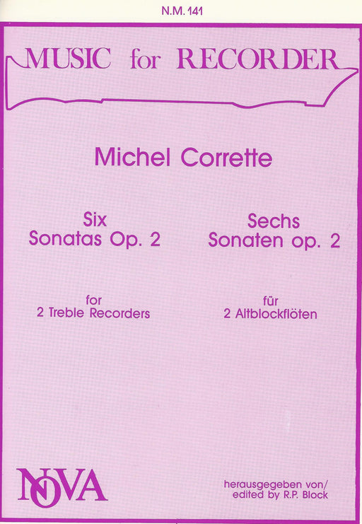 Corrette: Six Sonatas from Op. 2 for 2 Treble Recorders