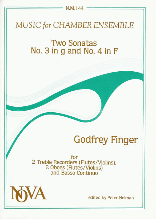 Finger: 2 Sonatas for 2 Treble Recorders, 2 Oboes and Basso Continuo
