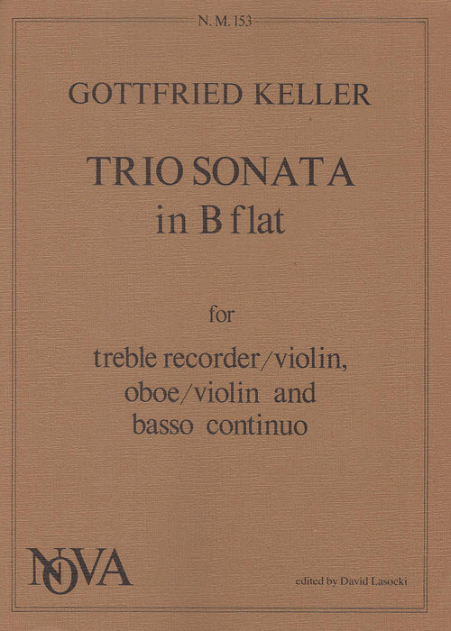 Keller: Trio Sonata in B Flat Major for Treble Recorder, Oboe and Basso Continuo