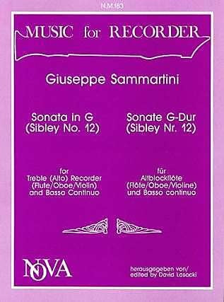 Sammartini: Sonata in G Major for Treble Recorder and Basso Continuo