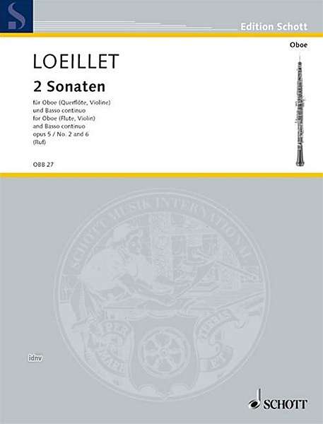 Loeillet: 2 Sonatas for Oboe and Basso Continuo