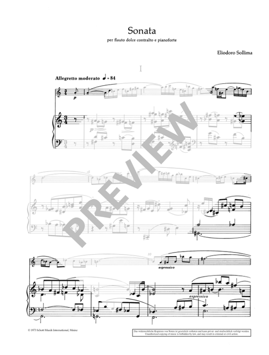 Sollima: Sonata for Treble Recorder and Piano