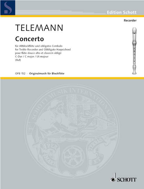 Telemann: Concerto in C Major for Alto Recorder and Obbligato Harpsichord