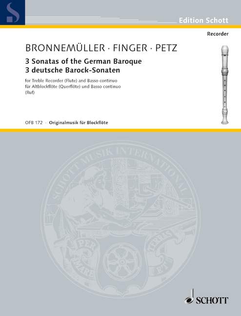 Various: 3 Sonatas of the German Baroque for Alto Recorder and Continuo