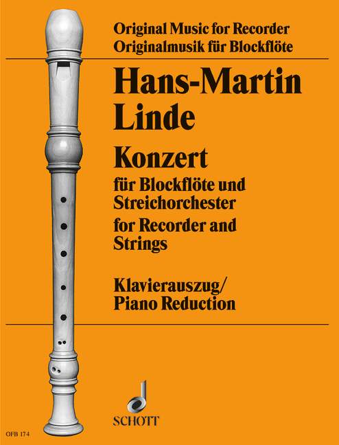 Linde: Concerto for Recorder and Strings - Piano Reduction