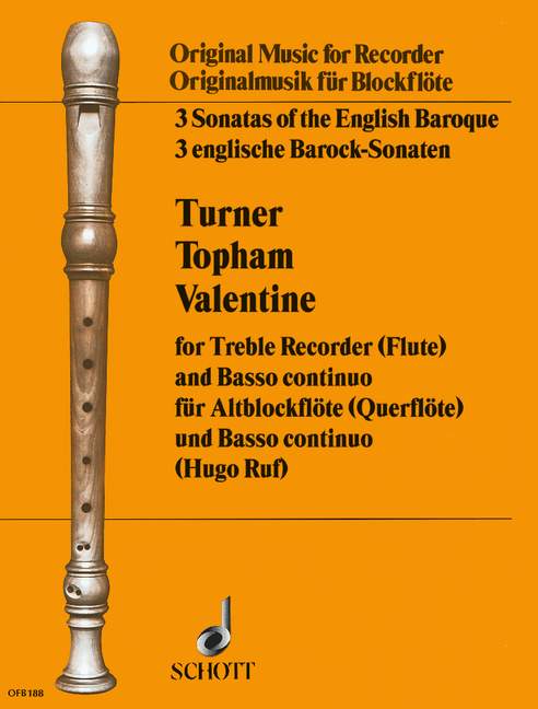 Various: 3 Sonatas of the English Baroque for Alto Recorder and Basso Continuo