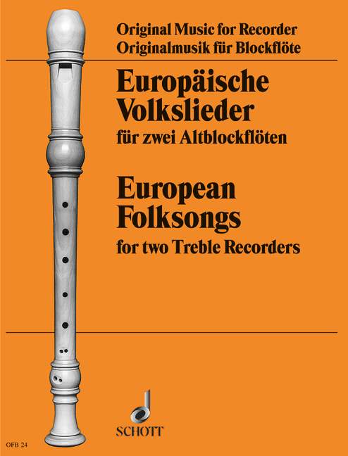 Various: European Folksongs for 2 Treble Recorders