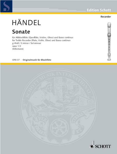 Handel: Sonata No. 2 In G Minor for Treble Recorder and Basso Continuo