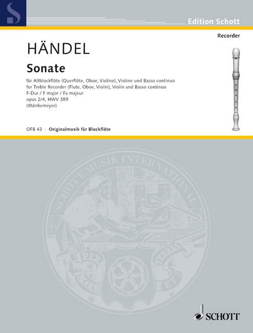 Handel: Sonata in F Major for Treble Recorder, Violin and Basso Continuo