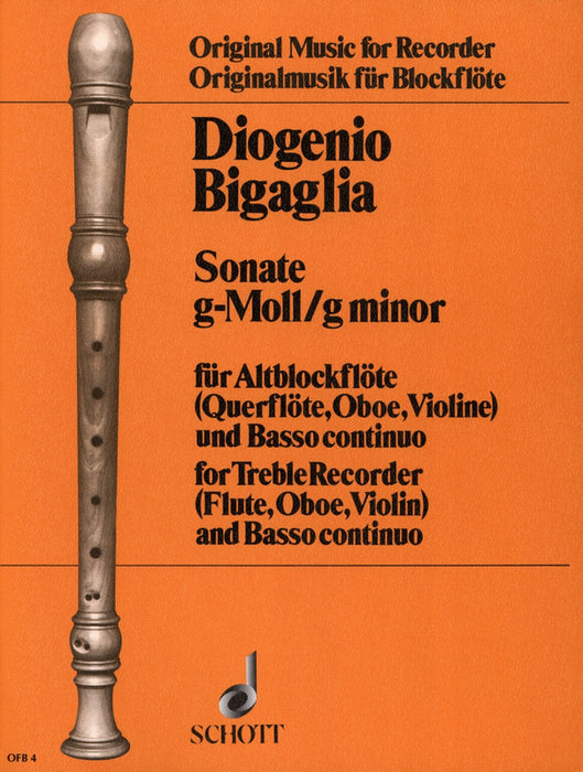 Bigaglia: Sonata in G Minor for Treble Recorder and Basso Continuo