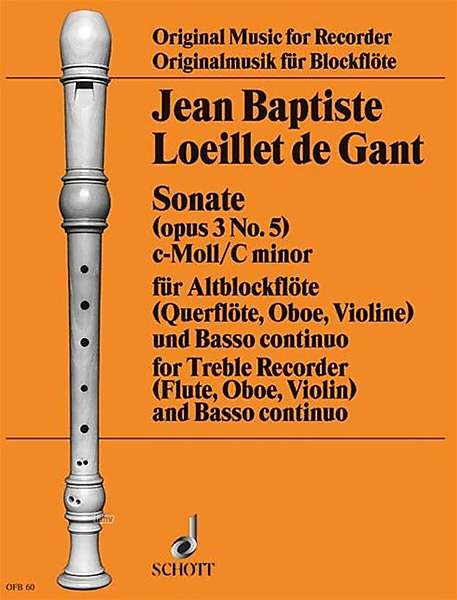 Loeillet: Sonata in C Minor Op. 3/5 for Treble Recorder and Basso Continuo