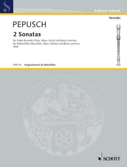 Pepusch: 2 Sonatas for Treble Recorder and Basso Continuo
