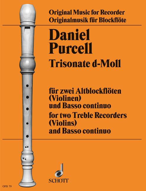 D. Purcell: Trio Sonata in D Minor for 2 Treble Recorders and Basso Continuo