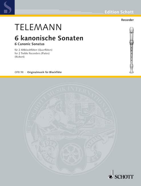 Telemann: 6 Canonic Sonatas for 2 Treble Recorders