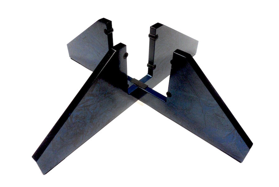 Paetzold Head Cross Stand for Great Bass in C, Blue Thunder Finish