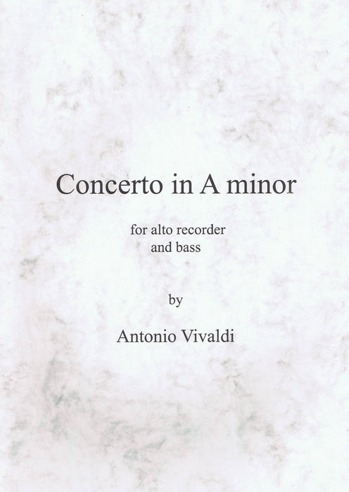 Vivaldi: Concerto in A Minor RV 108 for Treble Recorder and Keyboard