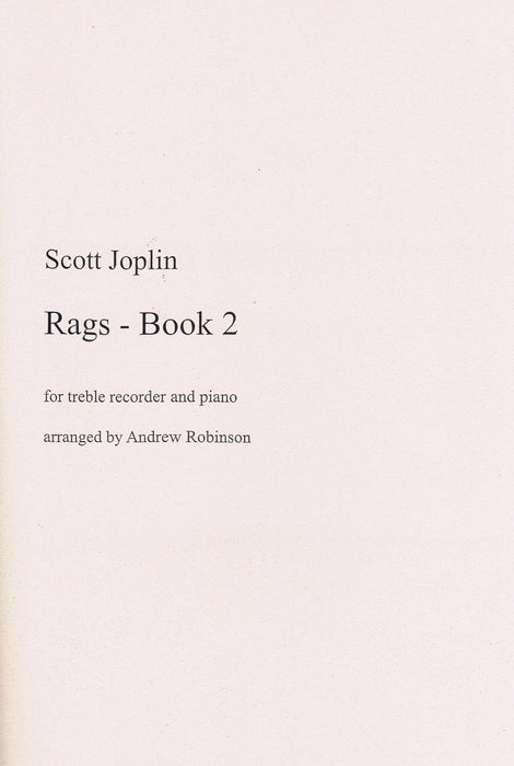 Joplin: Rags - Book 2 for Treble Recorder and Piano