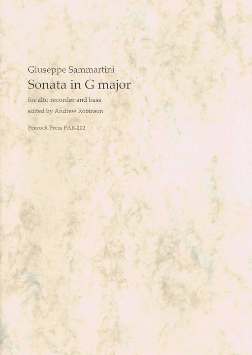 Sammartini: Sonata in G Major for Treble Recorder and Basso Continuo