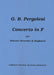 Pergolesi: Concerto in F Major for Descant Recorder - Piano Reduction