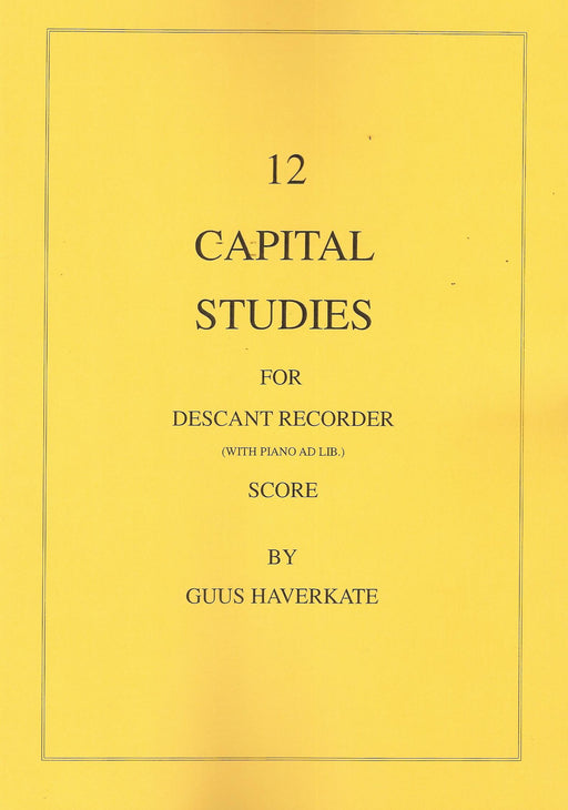 Haverkate: 12 Capital Studies for Descant Recorder