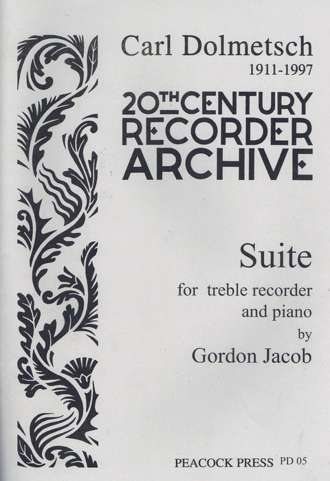Jacob: Suite for Treble Recorder and String Quartet - Piano Reduction