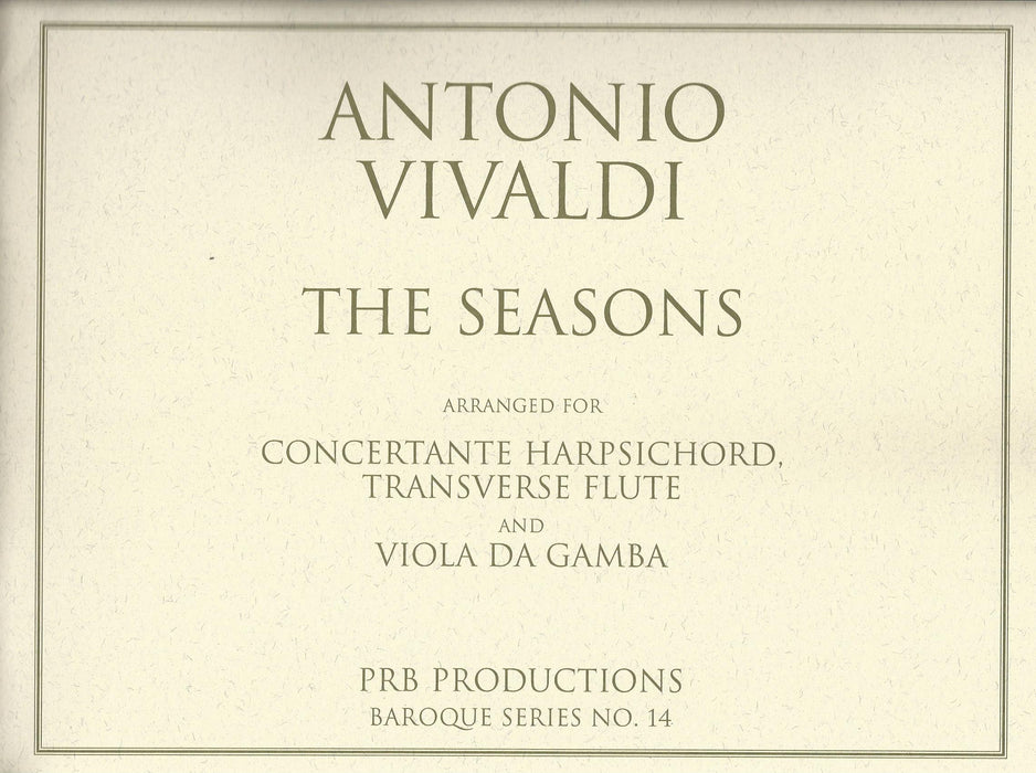 Vivaldi: The Seasons arranged for Harpsichord, Flute and Viola da Gamba