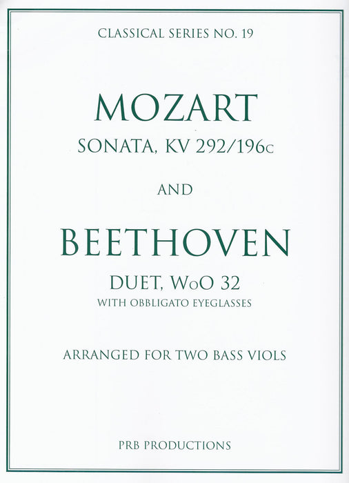 Mozart/Beethoven: 2 Pieces for 2 Bass Viols