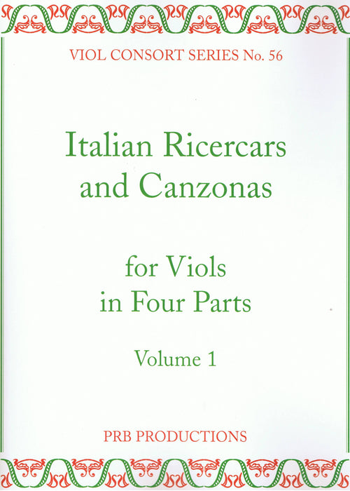 Various: Italian Ricercars and Canzonas for Viols in 4 Parts, Vol. 1