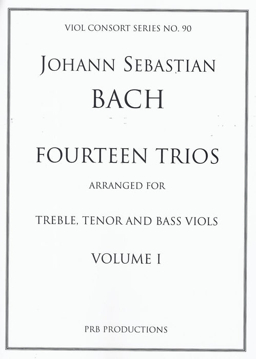 Bach: 14 Three-Part Inventions for Viol Trio - Volume 1